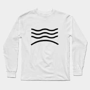 Minimalist Ink Waves Long Sleeve T-Shirt